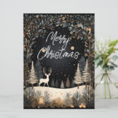 Cartes Pour Fêtes Annuelles Forêt de Noël (Debout devant)