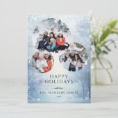 Cartes Pour Fêtes Annuelles Forêt d'hiver 3 Collage photo Noël (Debout devant)