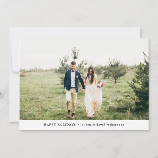 Cartes Pour Fêtes Annuelles Forêt d'hiver | Happy Holidays Photo (Devant)