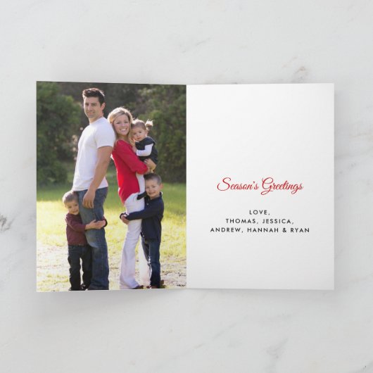 Cartes Pour Fêtes Annuelles Forêt d'hiver "Joyeuses fêtes" Noël festif (Intérieur)