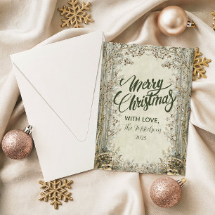 Cartes Pour Fêtes Annuelles Forêt enchantée de Noël