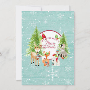 Cartes Pour Fêtes Annuelles Forêt forestière Joyeux Noël Photographie moderne