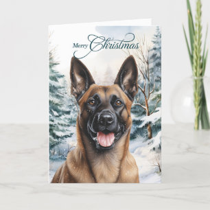 Cartes Pour Fêtes Annuelles Forêt forestière malinoise belge Joyeux Noël