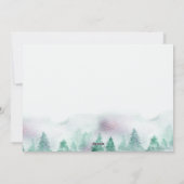 Cartes Pour Fêtes Annuelles Forêt Misty 3 Photo Poignée Merrier Ensemble (Dos)