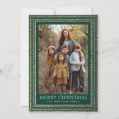 Cartes Pour Fêtes Annuelles Forêt Vert brillant Arbre de Noël moderne Photo (Devant)