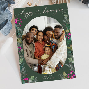 Cartes Pour Fêtes Annuelles Forêt Vert Russe Botaniques Kwanzaa