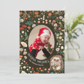 Cartes Pour Fêtes Annuelles Forêt Whimsical (Debout devant)