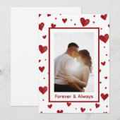 Cartes Pour Fêtes Annuelles Forever & Always Valentine's Day Custom Card (Devant / Derrière)