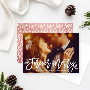 Cartes Pour Fêtes Annuelles Forever Joyeux Rose Gold Mariage photo