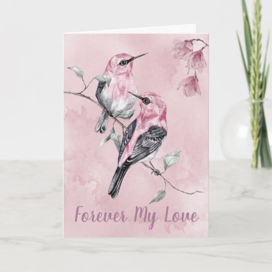 Cartes Pour Fêtes Annuelles Forever Mes Inséparables en aquarelle (Devant)