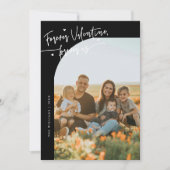 Cartes Pour Fêtes Annuelles Forever Us Script Black Valentine Photo (Devant)