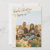 Cartes Pour Fêtes Annuelles Forever Us Script Cream Valentine Photo (Devant)