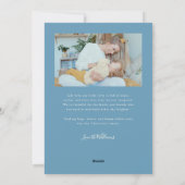 Cartes Pour Fêtes Annuelles Forever Us Script Denim Blue Valentine Photo (Dos)