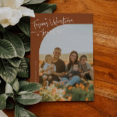 Cartes Pour Fêtes Annuelles Forever Us Script Terracotta Valentine Photo