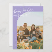 Cartes Pour Fêtes Annuelles Forever Us Script Violet Valentine Photo (Devant)