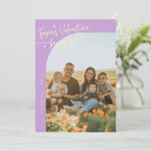Cartes Pour Fêtes Annuelles Forever Us Script Wisteria Valentine Photo (Debout devant)