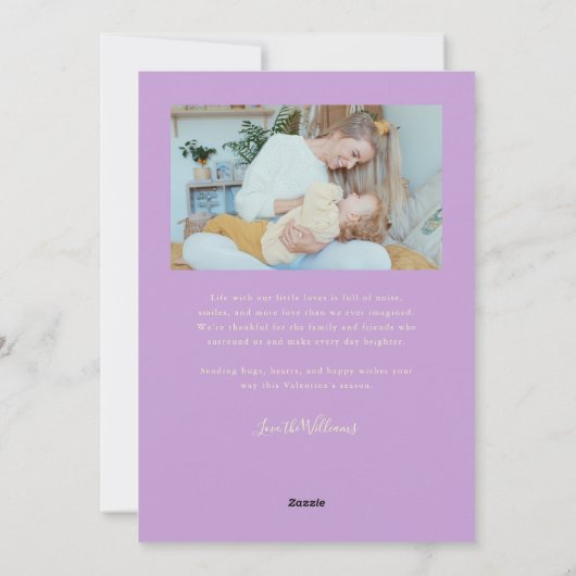 Cartes Pour Fêtes Annuelles Forever Us Script Wisteria Valentine Photo (Dos)