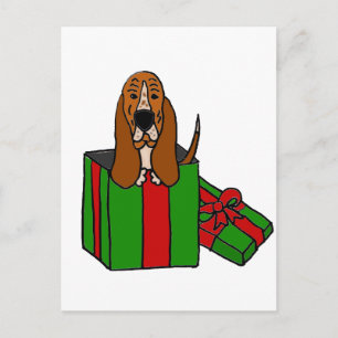 Cartes Pour Fêtes Annuelles Forfait Funny Basset Hound Dog in Christmas