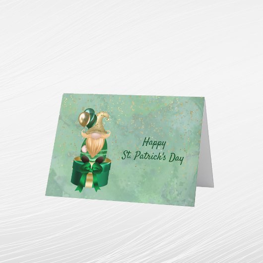 Cartes Pour Fêtes Annuelles Forfait vert or de lutin Saint-Patrick