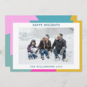 Cartes Pour Fêtes Annuelles Formes d'éclatement de soleil géométrique brillant (Devant / Derrière)