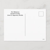 Cartes Pour Fêtes Annuelles Fort Matanzas (Dos)