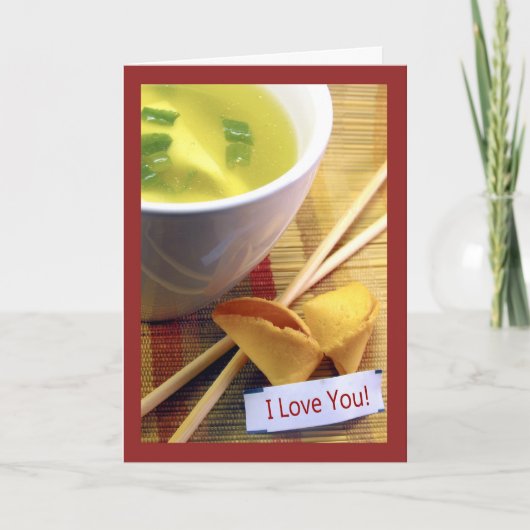 Cartes Pour Fêtes Annuelles Fortune Cookie Valentine (Devant)