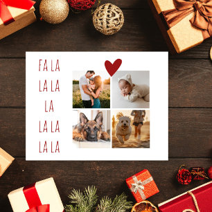 Cartes Pour Fêtes Annuelles Four Photos Collage Joli Noël Falala