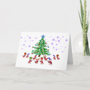 Cartes Pour Fêtes Annuelles Fourmi-ticipation de Noël