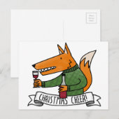 Cartes Pour Fêtes Annuelles Fox (Devant / Derrière)