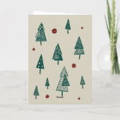 Cartes Pour Fêtes Annuelles Fox and Tree Christmas Card: Snow (Dos)