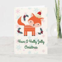 Fox orange dans la coutume lunatique de Noël de