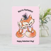 Cartes Pour Fêtes Annuelles Fox Valentine's Day Photo (Debout devant)