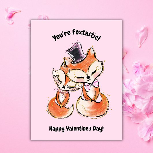 Cartes Pour Fêtes Annuelles Fox Valentine's Day Photo