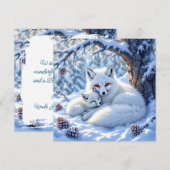 Cartes Pour Fêtes Annuelles Foxes Thème Personnalisé Noël (Devant / Derrière)