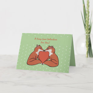 Cartes Pour Fêtes Annuelles Foxy Love Valentine's Card