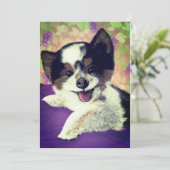 Cartes Pour Fêtes Annuelles Foxy's Happy Dog Face (Debout devant)