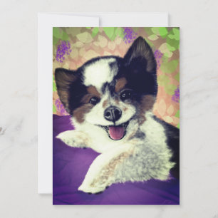 Cartes Pour Fêtes Annuelles Foxy's Happy Dog Face