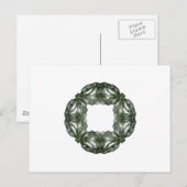 Cartes Pour Fêtes Annuelles Fractal Art Christmas Wreath (Devant / Derrière)