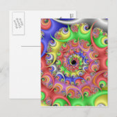 Cartes Pour Fêtes Annuelles Fractale des oeufs de Pâques (Devant / Derrière)