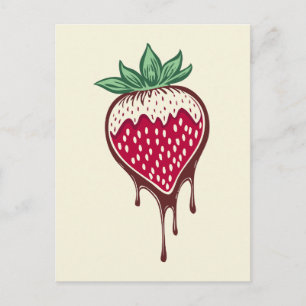 Cartes Pour Fêtes Annuelles fraise couverte au chocolat