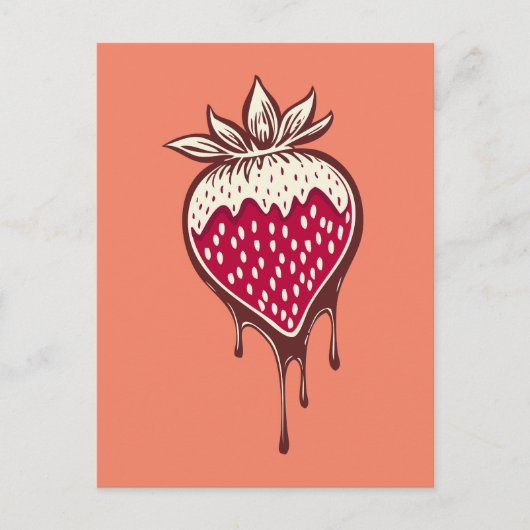 Cartes Pour Fêtes Annuelles fraise couverte au chocolat (Devant)