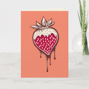 Cartes Pour Fêtes Annuelles fraise recouverte de chocolat