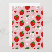 Cartes Pour Fêtes Annuelles Fraises (Devant / Derrière)