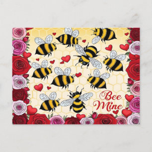 Cartes Pour Fêtes Annuelles Frame d'amour Floral de la mine d'abeilles