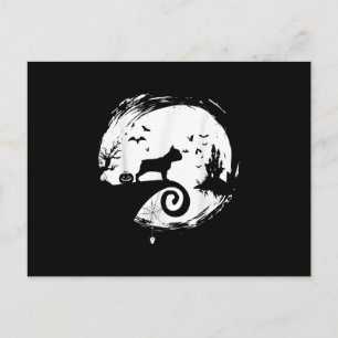 Cartes Pour Fêtes Annuelles Français Bulldog Halloween Costume Lune Cadeau