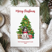 Cartes Pour Fêtes Annuelles Français Espagnol Chien Famille Noël