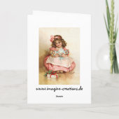 Cartes Pour Fêtes Annuelles Frances Brundage - fille avec la poupée (Dos)