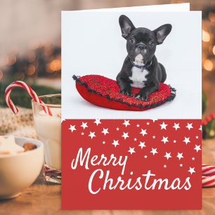 Cartes Pour Fêtes Annuelles French Bulldog Chien de poche Photo Noël Personnal