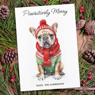 Cartes Pour Fêtes Annuelles French Bulldog Personnalisé Amoureux des chiens No