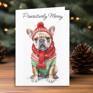 Cartes Pour Fêtes Annuelles French Bulldog Personnalisé Amoureux des chiens No